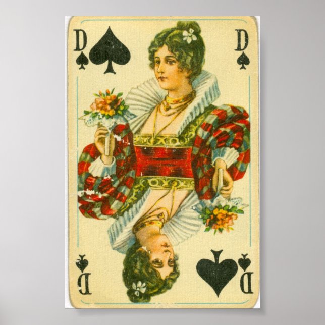 Victorian Queen of Spades Poster (Front)