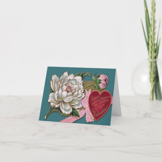Victorian Quote Valentine Holiday Card (Front)