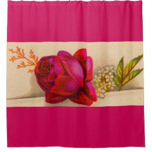 Victorian red rose print