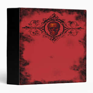 Victorian Red Skull Binder
