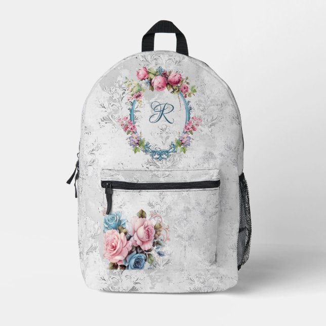 Victorian Regency Personalized Printed Backpack (Front)
