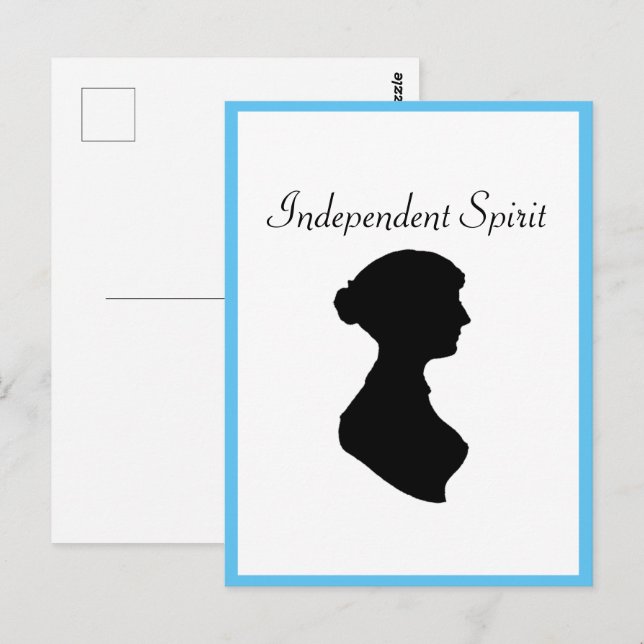 Victorian Regency Woman Silhouette Independent Art Postcard (Front/Back)