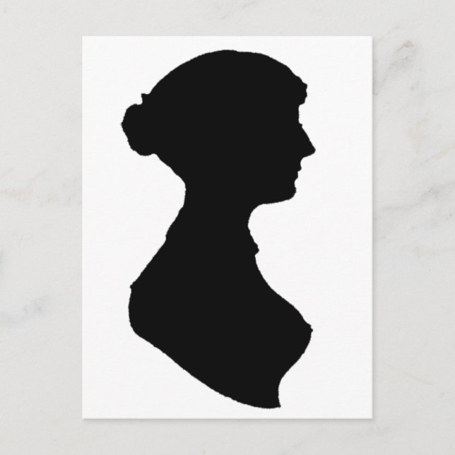 Victorian Regency Woman Silhouette Independent Art Postcard (Front)