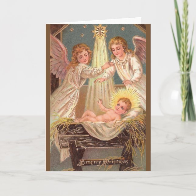 Victorian Religious Christmas Greeting Card (Front)