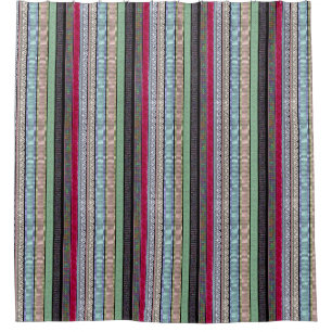 Victorian Ribbon Multi Coloured Shower Curtain