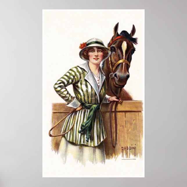 VICTORIAN RIDER and HORSE: Fine Art Poster (Front)