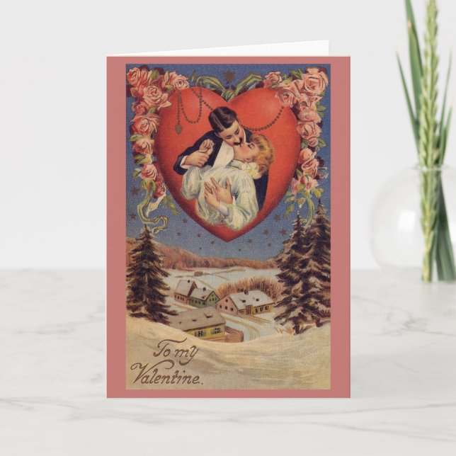 Victorian Romance Valentine Carte de voeux (Devant)