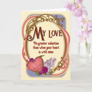 Victorian Romantic Customizable Valentine Card