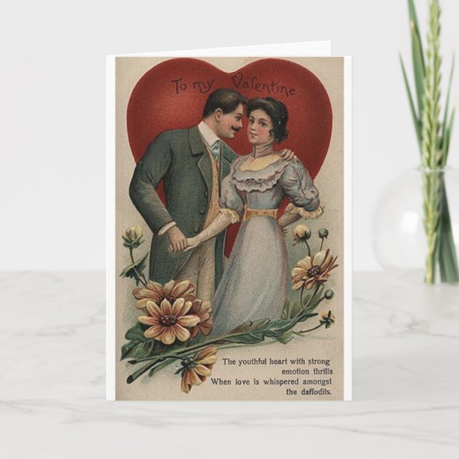 Victorian Romantic Valentine's Day Card (Front)