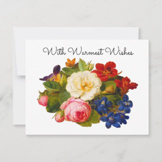 Victorian Rose Bouquet With Warmest Wishes