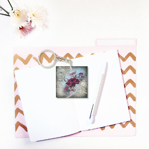 Victorian Rose Ephemera Keychain