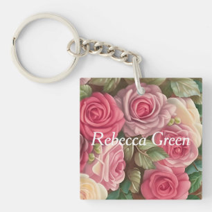 Victorian Rose Garden - Wedding Bouquet Keychain