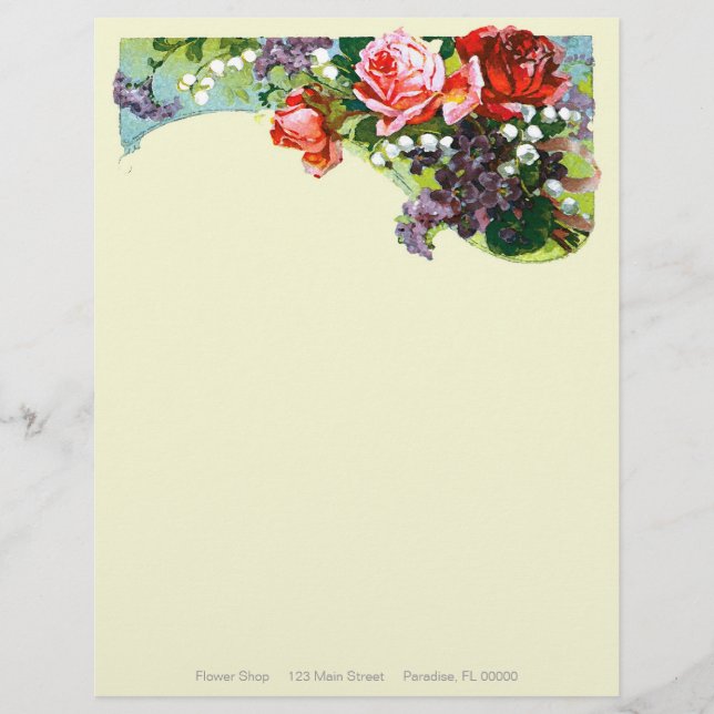 Victorian Rose ~ Letterhead (Front)