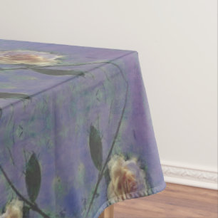 Victorian Rose Pink & Blue Tablecloth