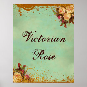 Victorian Rose Print Sign