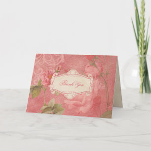 Victorian Rose Thank You Card