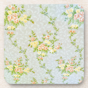 Victorian Roses and Vines Hard Plastic Coasters