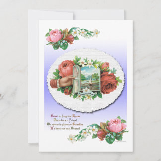 Victorian Roses Vinatge Art Invitation Template