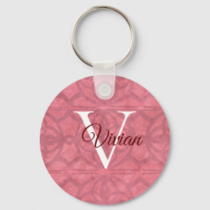 Victorian Rouge Pink Keychain