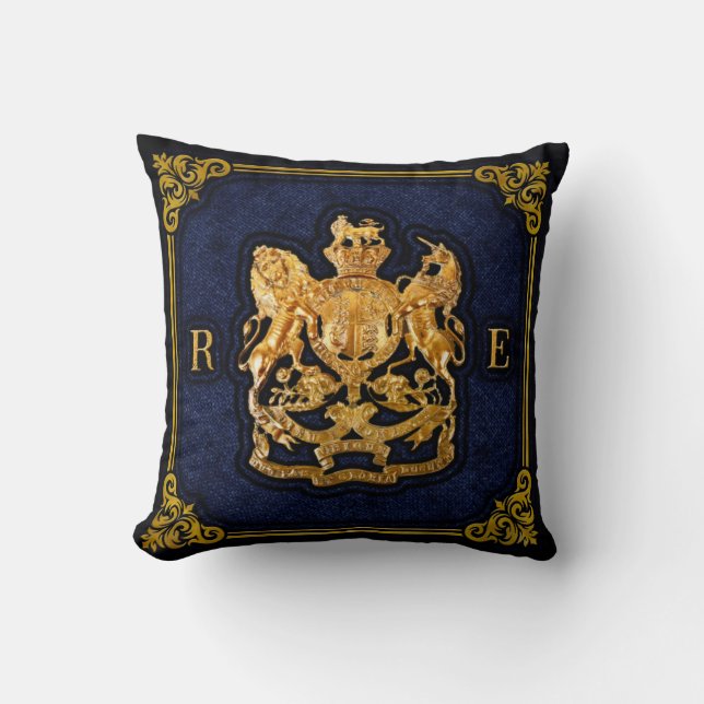 Victorian Royal Engineers Throw Pillow (Front)