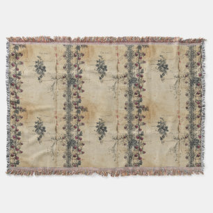 Victorian Ruby Lace Gothic Pattern (2) Throw Blanket