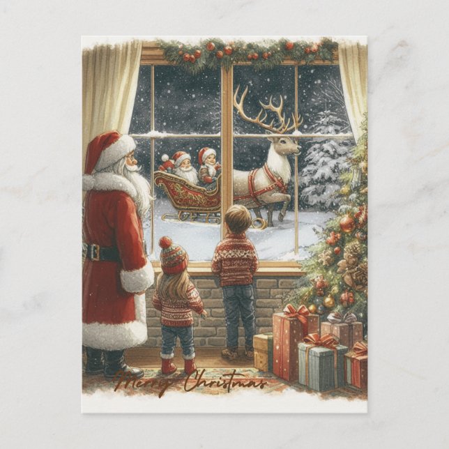 Victorian Rustic Christmas Card (Front)