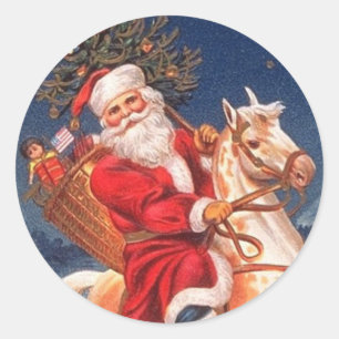 Victorian Santa Christmas Stickers