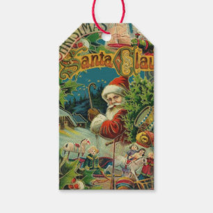 Victorian Santa Claus Christmas Collage Antique  Gift Tags