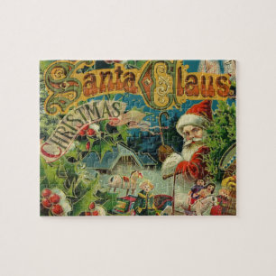 Victorian Santa Claus Christmas Collage Antique  Jigsaw Puzzle