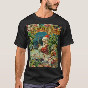Victorian Santa Claus Christmas Collage Antique  T-Shirt