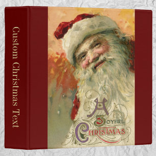 Victorian Santa Claus Portrait, Vintage Christmas Binder