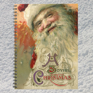 Victorian Santa Claus Portrait, Vintage Christmas Notebook