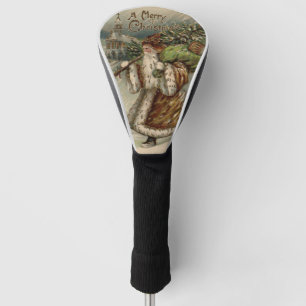Victorian Santa Claus With Christmas Tree Golf Head Cover