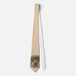 Victorian Santa Claus With Christmas Tree Tie