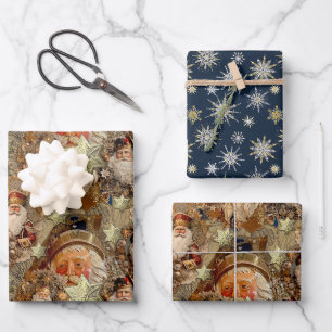 Victorian Santa Paper Ornaments