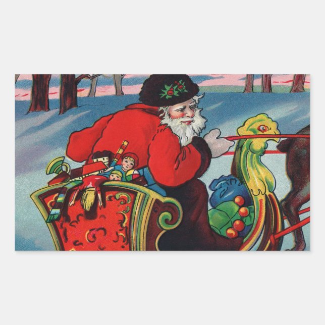 Victorian Santa Stickers (Front)