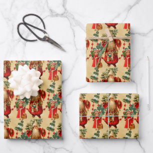 Victorian Santa Wrapping Paper Sheet