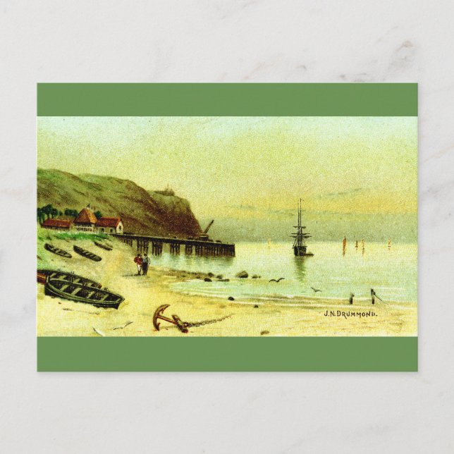 Victorian seaside holiday postcard (Front)