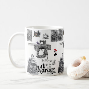 Victorian Sewing Machine Mug