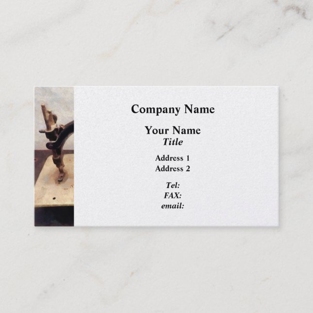 Victorian Sewing Machine - Platinum Business Card (Front)