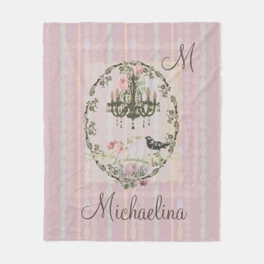Victorian Shabby Chic Pearls Chandelier Blanket