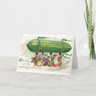 Victorian Shamrock Blimp St. Patrick's Day Card