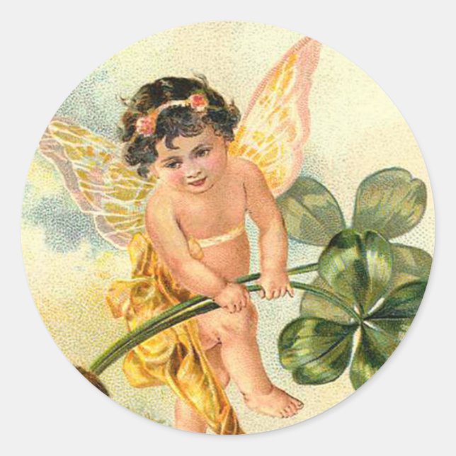Victorian Shamrock Faeries Stickers (Front)
