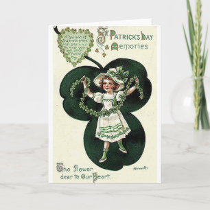 Victorian Shamrock Garland St. Patrick's Day Card