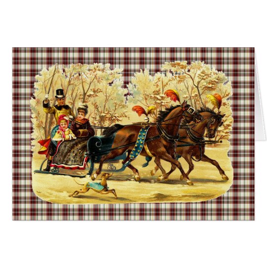 Victorian Sleigh Ride Christmas Card