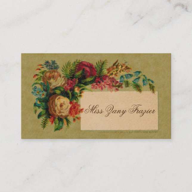 Victorian Social Calling Card, 1870s (Front)