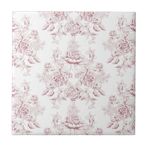 Victorian,soft yellow, soft pink,floral,pattern,vi tile