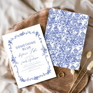 Victorian Something Blue French Bridal Shower Invitation