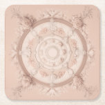 Victorian Spring, Powder Pink,  Square Paper Coaster<br><div class="desc">Gentle and timeless elegance meets the charm of the Victorian era.</div>