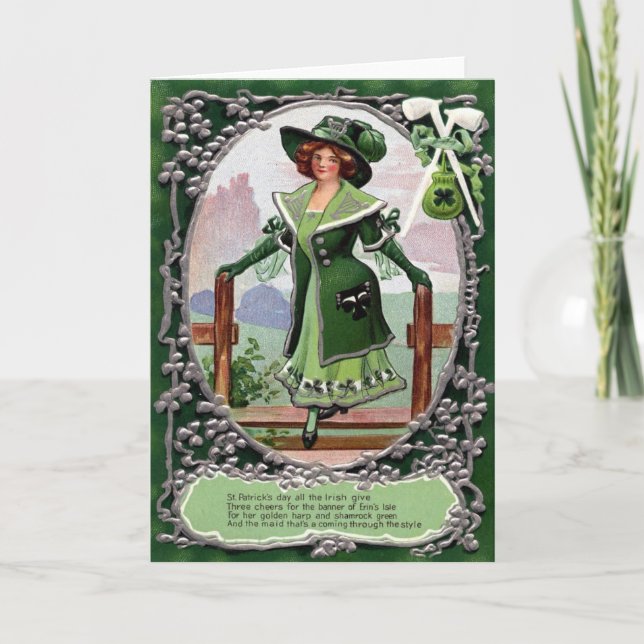 Victorian St Patrick's Day Card (Front)